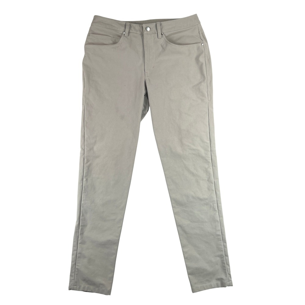 Lululemon ABC Pant Men 32 x 30.5" Slim Tech Utilitech Light Opal Stretch Casual